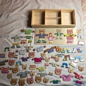 Wooden 72 Piece Bear Dress Up Puzzle